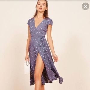 Reformation Purple Polkadot Dress